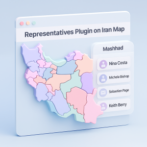 افزونه نمایندگان در نقشه ایران Representatives Plugin on Iran Map